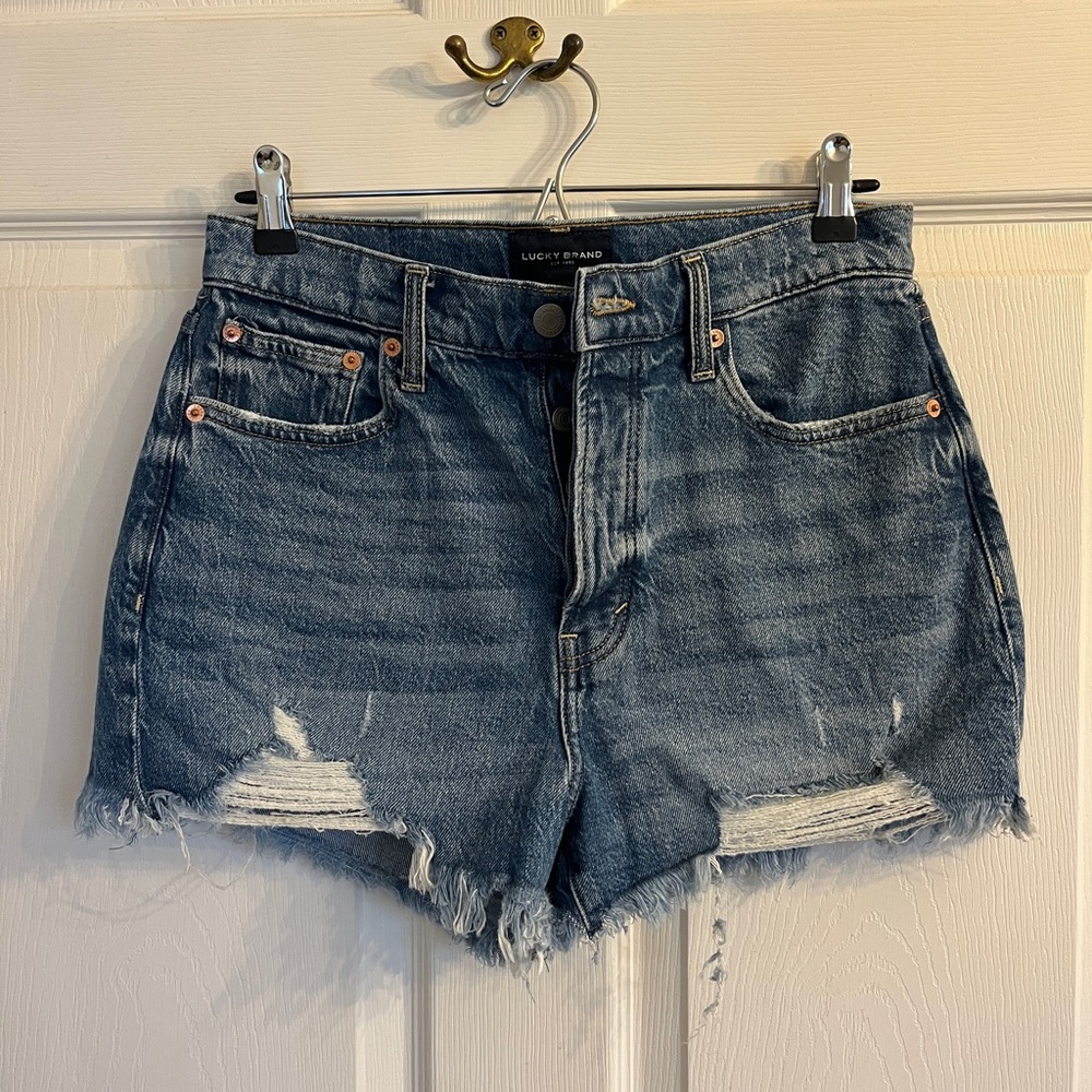 Lucky Brand Distressed Blue Denim Cutoff Shorts